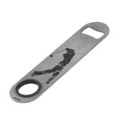 *~* Bartender Grey Marble Textured Golfer Speed Flessenopener (Voorkant Gekanteld)