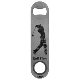 *~* Bartender Grey Marble Textured Golfer Speed Flessenopener