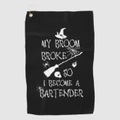 Bartender Halloween Golfhanddoek (Voorkant)