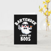 Bartender Halloween kostuum Ik Serveer de Boos Man Kaart (Gele Bloem)