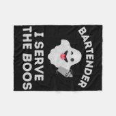 Bartender Halloween Shirt Bartender Ghost I Serve Fleece Deken (Voorkant (Horizontaal))