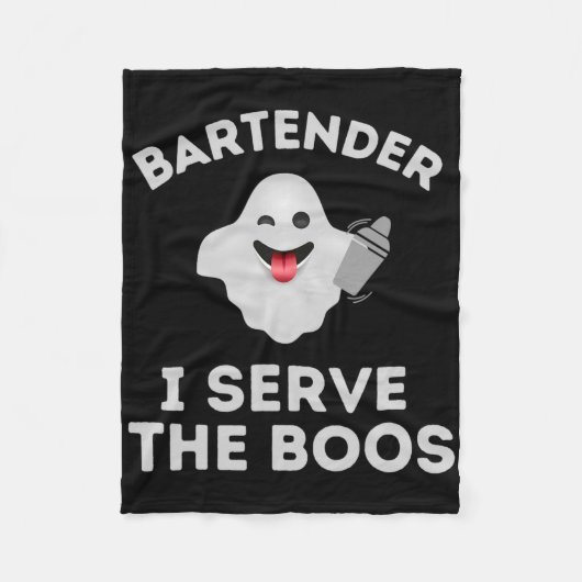 Bartender Halloween Shirt Bartender Ghost I Serve Fleece Deken (Voorkant)