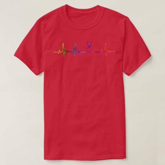 Bartender hartslag waterverf 2 t-shirt (Design voorkant)
