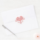 Bartender Heart Graphic Ronde Sticker (Envelop)
