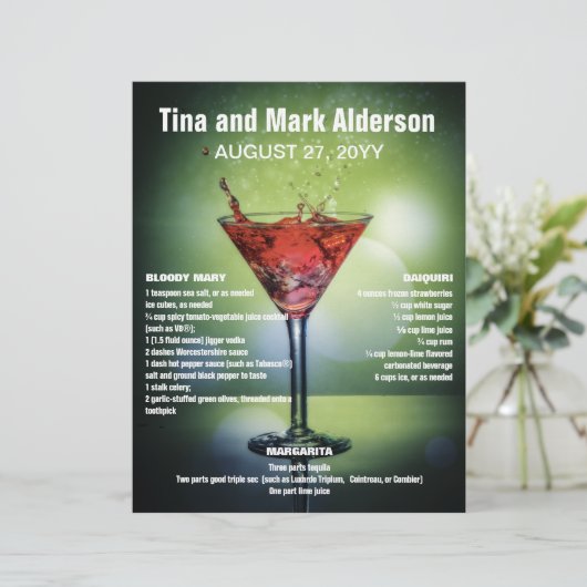 Bartender Hosting Promotieblad (Staand voorkant)