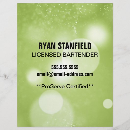 Bartender Hosting Promotieblad (Achterkant)