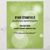 Bartender Hosting Promotieblad Flyer (Achterkant)