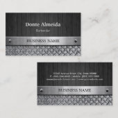 Bartender - hout en metaallook visitekaartje (Voorkant / Achterkant)