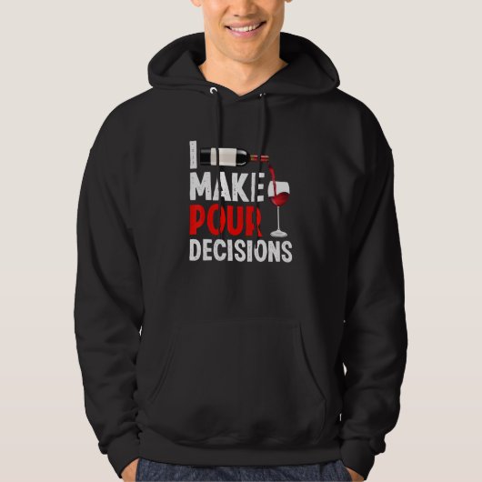 Bartender I make Pour Decision Bartending Mixologi Hoodie (Voorkant)