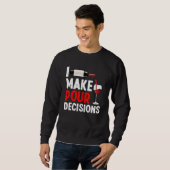 Bartender I make Pour Decision Bartending Mixologi Trui (Voorkant volledig)