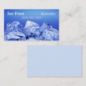 Bartender IJskubus Visitekaartjes - Bleke Blauwe A (Voorkant / Achterkant)