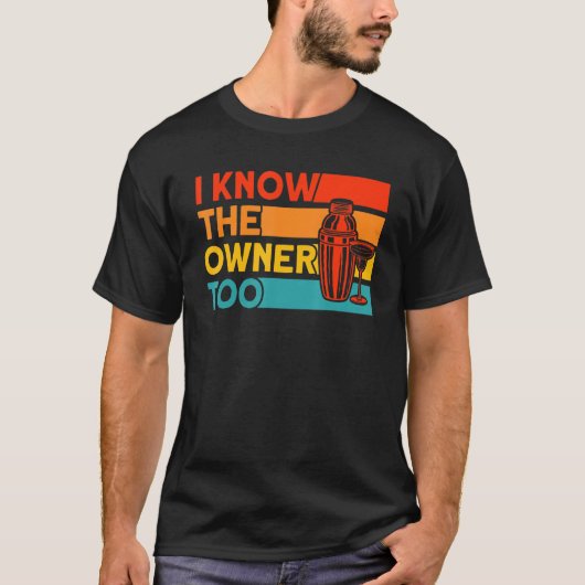 Bartender ik ken ook de eigenaar t-shirt (Voorkant)