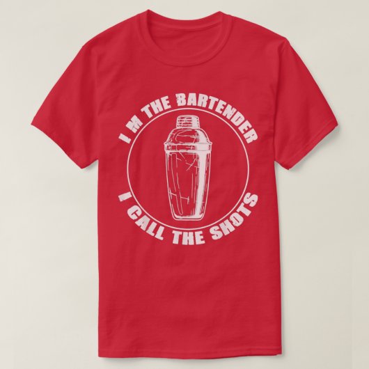 Bartender ik noem de Shot Bartender Gifts T-shirt (Design voorkant)