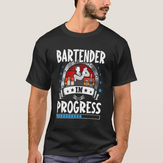 Bartender in opleiding stagiair student t-shirt (Voorkant)