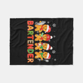 Bartender Job Group Santa Gingerbreads Xmas Cookie Fleece Deken (Voorkant (Horizontaal))