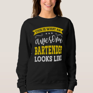 Bartender Job Title Employee Funny Worker Bartende Trui