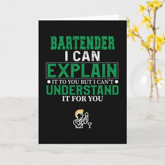 Bartender Kaart (Gele Bloem)