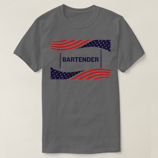 Bartender Keeping America Safe T-shirt (Design voorkant)