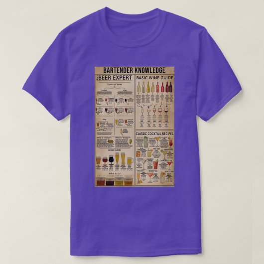 Bartender Kennis T-shirt (Design voorkant)