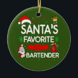 Bartender Keramisch Ornament<br><div class="desc">Bartender</div>