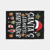 Bartender Kerstcadeau Kerstmannetje's Favoriete Ba Fleece Deken (Voorkant (Horizontaal))