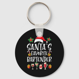 Bartender Kerstcadeau Kerstmannetje's Favoriete Ba Sleutelhanger
