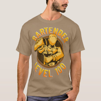 Bartender Level 100 Perfect Bartending Skills T-shirt