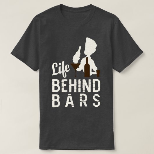 Bartender Life Behind Bars T-shirt (Design voorkant)
