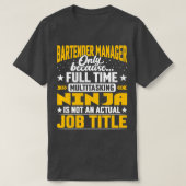 Bartender Manager Job Title Funny Bartender CEO Di T-shirt (Design voorkant)