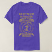 Bartender Manager we maken een precisie-cadeauobje T-shirt (Design voorkant)