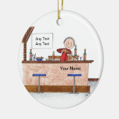 Bartender - Mannelijke Keramisch Ornament (Links)