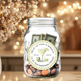 Bartender Margarita cocktail tip pot Ronde Sticker