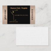 Bartender Martini Cocktail Logo Visitekaartje (Voorkant / Achterkant)