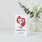 Bartender Martini Glass_red Visitekaartje (Staand voorkant)
