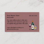 Bartender Mauve Visitekaartje (Voorkant)