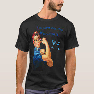 Bartender Medewerker Beste Team Grappige Vrouw T M T-shirt