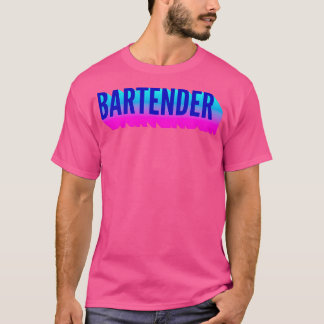 Bartender met lange gradiëntschaduw 2 t-shirt