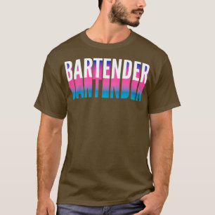 Bartender met langlopende gradiëntschaduw 1 t-shirt