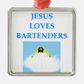 BARTENDER METALEN ORNAMENT (Voorkant)