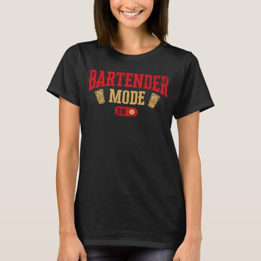 Bartender Mixologist Bartender Mode Aan T-shirt (Voorkant)
