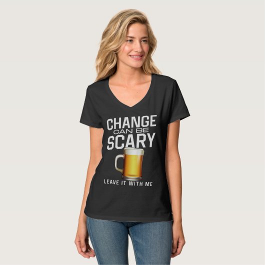 Bartender Mixologist Change Can Be Scary Leave It  T-shirt (Voorkant volledig)