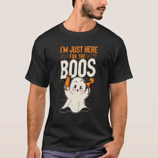 Bartender Mixologist Halloween Pun Ghost I'm Just T-shirt (Voorkant)