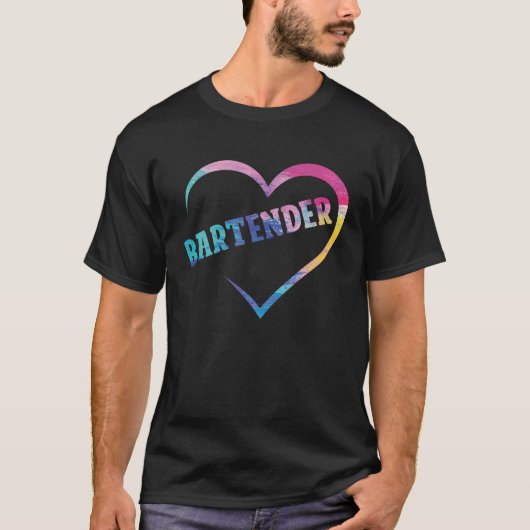 Bartender Mixologist Heart Bartender T-shirt (Voorkant)