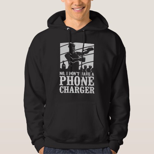 Bartender Mixologist No I Don't Have A Phone Charg Hoodie (Voorkant)