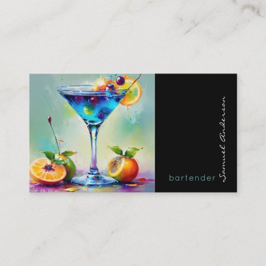 Bartender Mixologist Visitekaartjes (Voorkant)