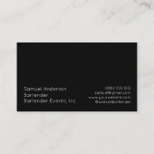 Bartender Mixologist Visitekaartjes (Achterkant)