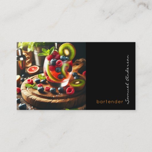 Bartender Mixologist Visitekaartjes (Voorkant)