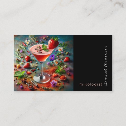 Bartender Mixologist Visitekaartjes (Voorkant)