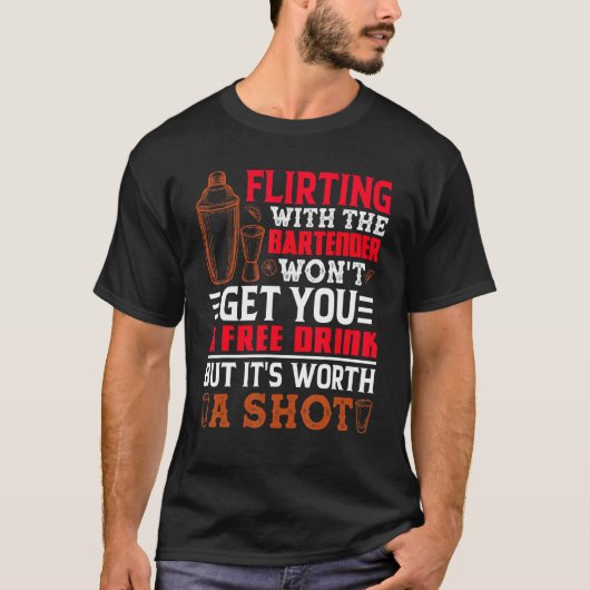 Bartender Mixoloog Bartending T-shirt (Voorkant)