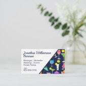 Bartender Mixoloog Cocktail Visitekaartje (Staand voorkant)